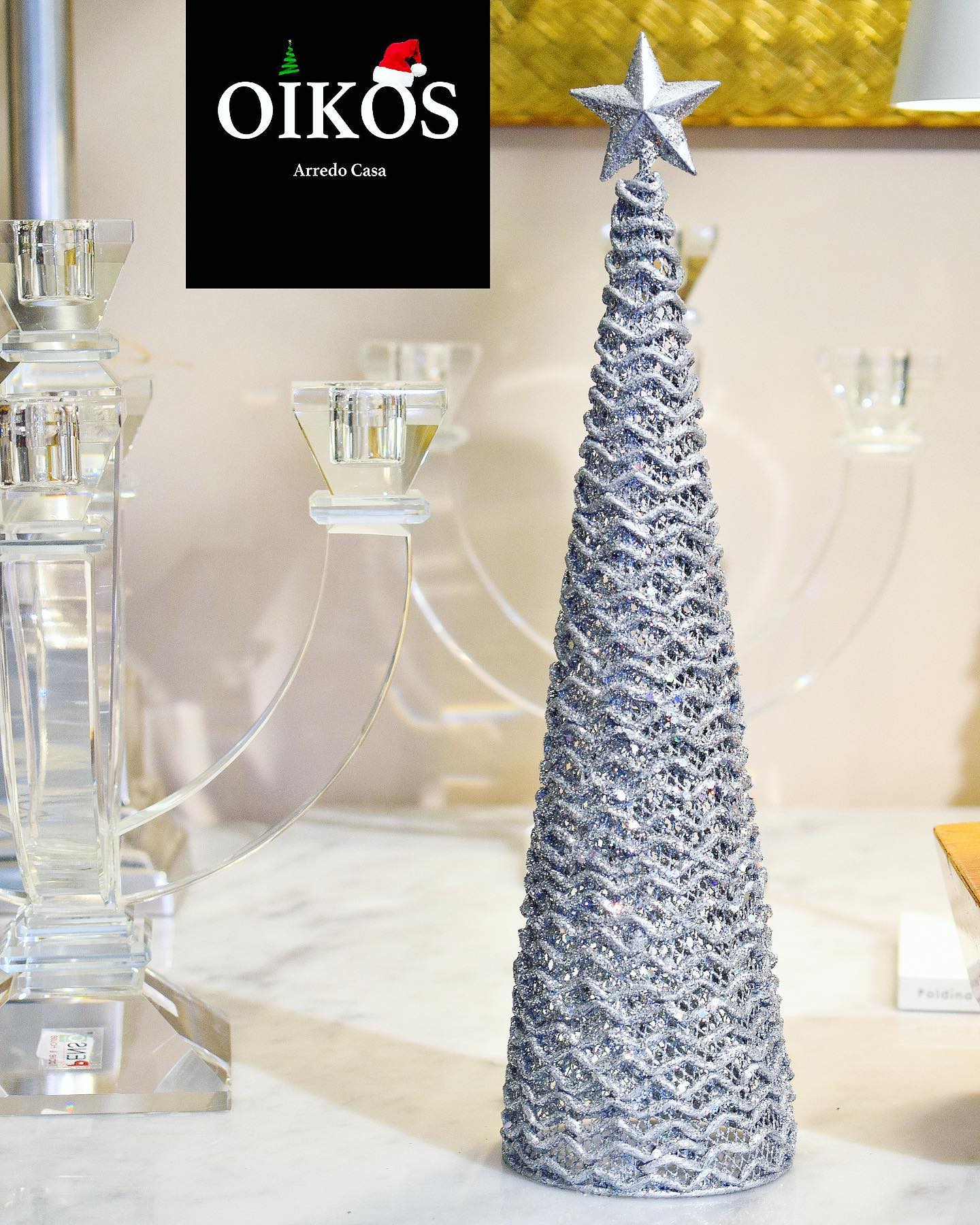 ALBERO DI NATALE BRILLANTINATO H. 25 CM