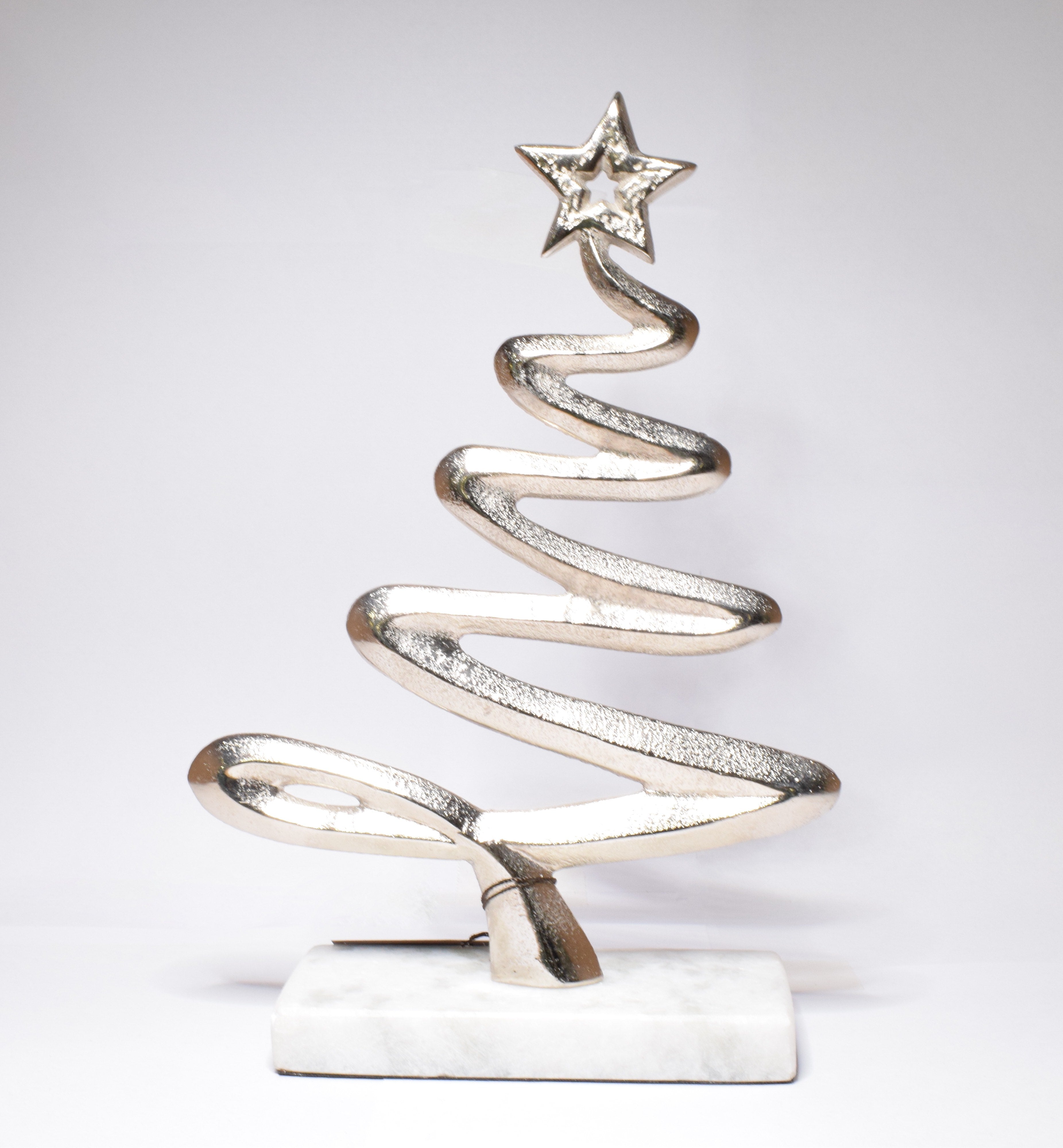 Decoro Alberello in metallo base in pietra h. 22 cm