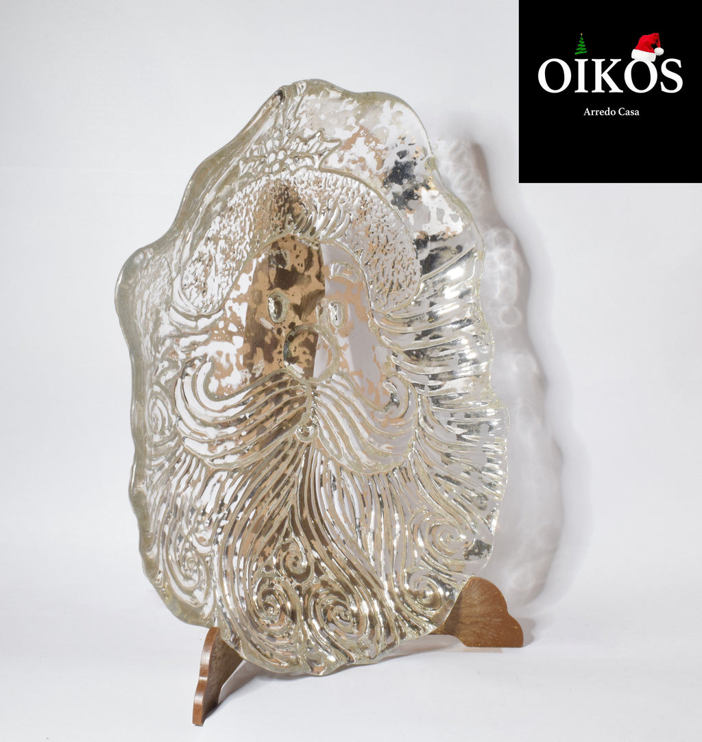 Svoutatasche piatto a trasparenza 23x19 cm in vetro disponibile in 3 colorazioni