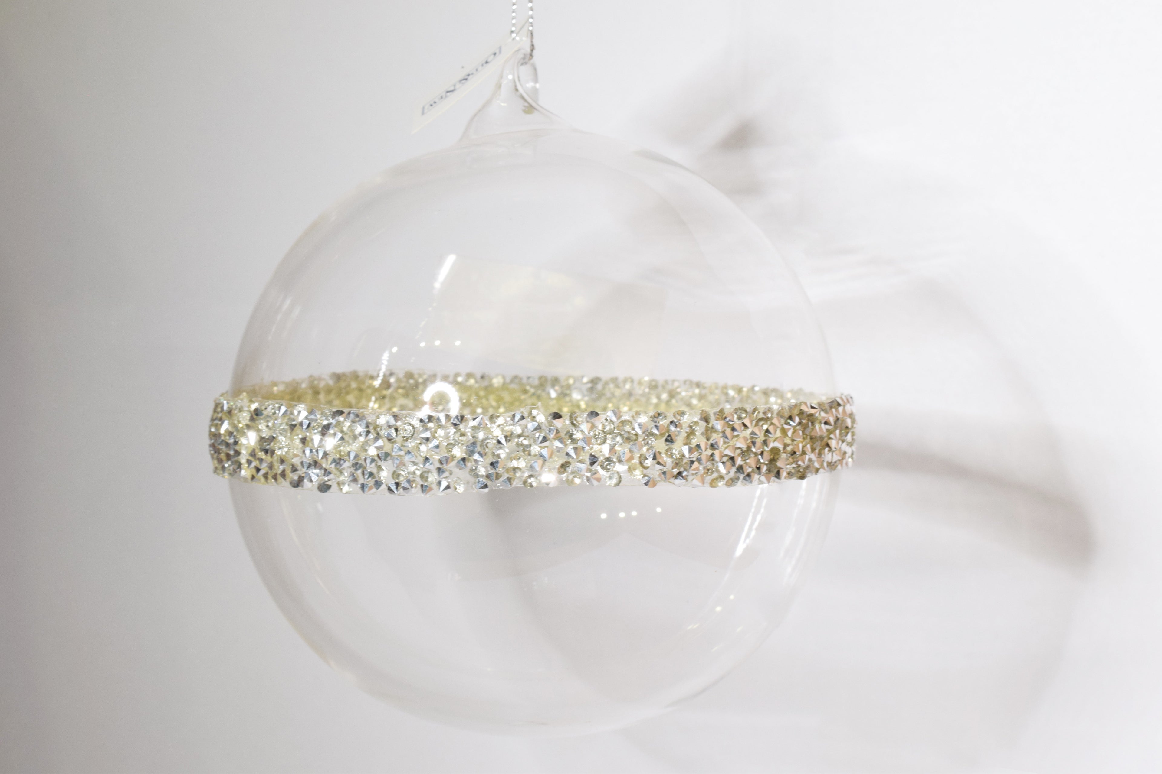 Decoro per Albero di Natale Pallina "Saturno" in vetro soffiato  - diametro 12 cm