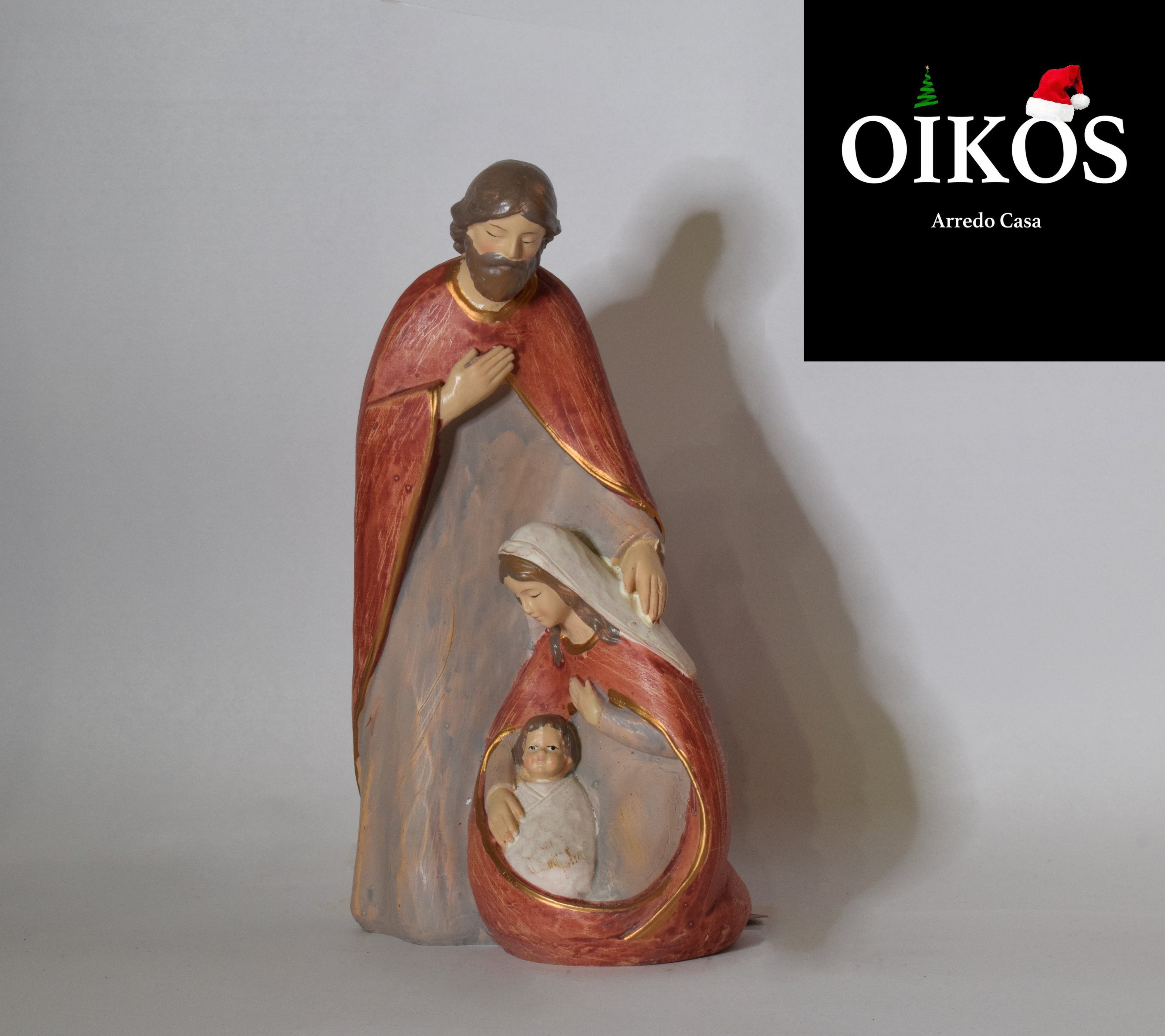 Natività in resina dipinta h. 18 cm