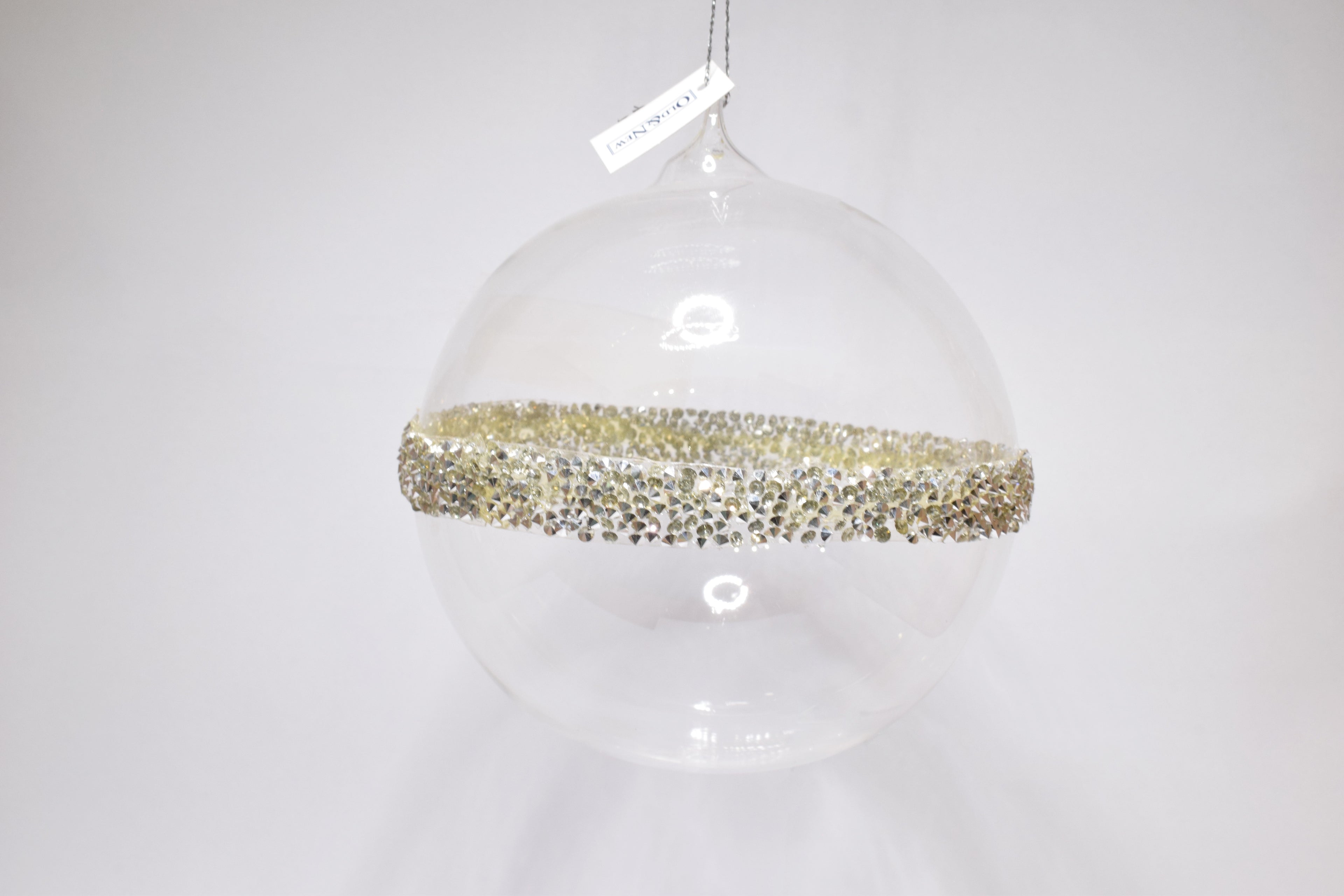 Decoro per Albero di Natale Pallina "Saturno" in vetro soffiato  - diametro 12 cm