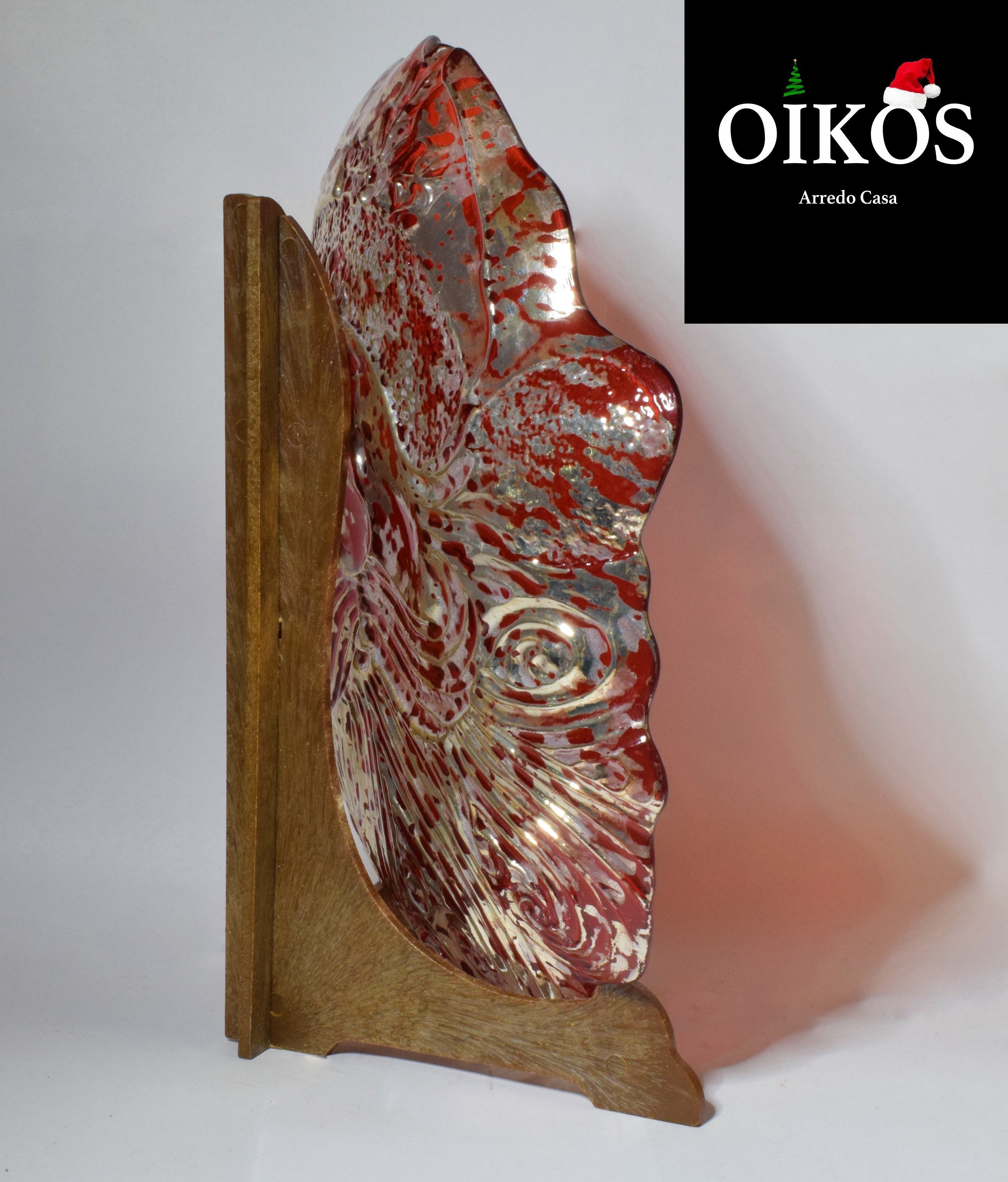 Svoutatasche piatto a trasparenza 23x19 cm in vetro disponibile in 3 colorazioni