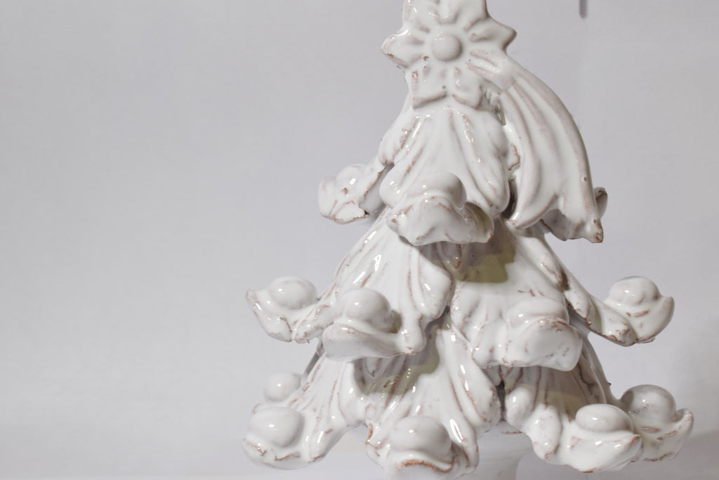 Albero di Natale in Maiolica h. 12 cm Realizzato a mano secondo le regole dell'antica scuola di Caltagirone