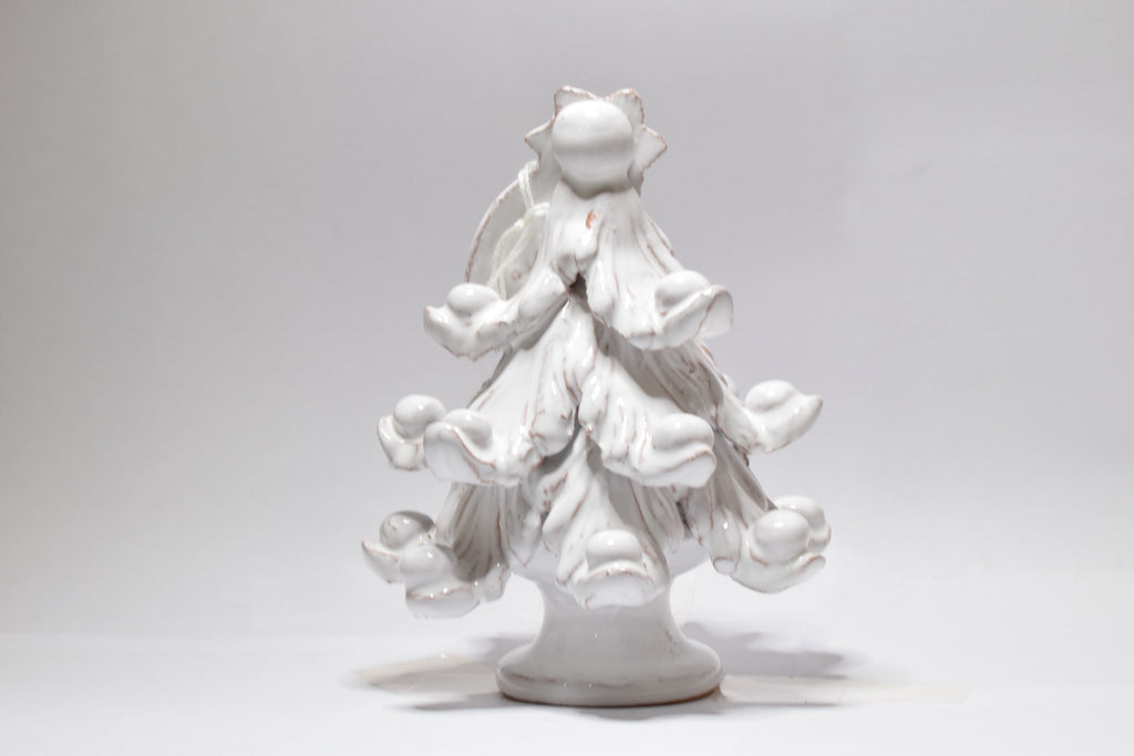 Albero di Natale in Maiolica h. 12 cm Realizzato a mano secondo le regole dell'antica scuola di Caltagirone