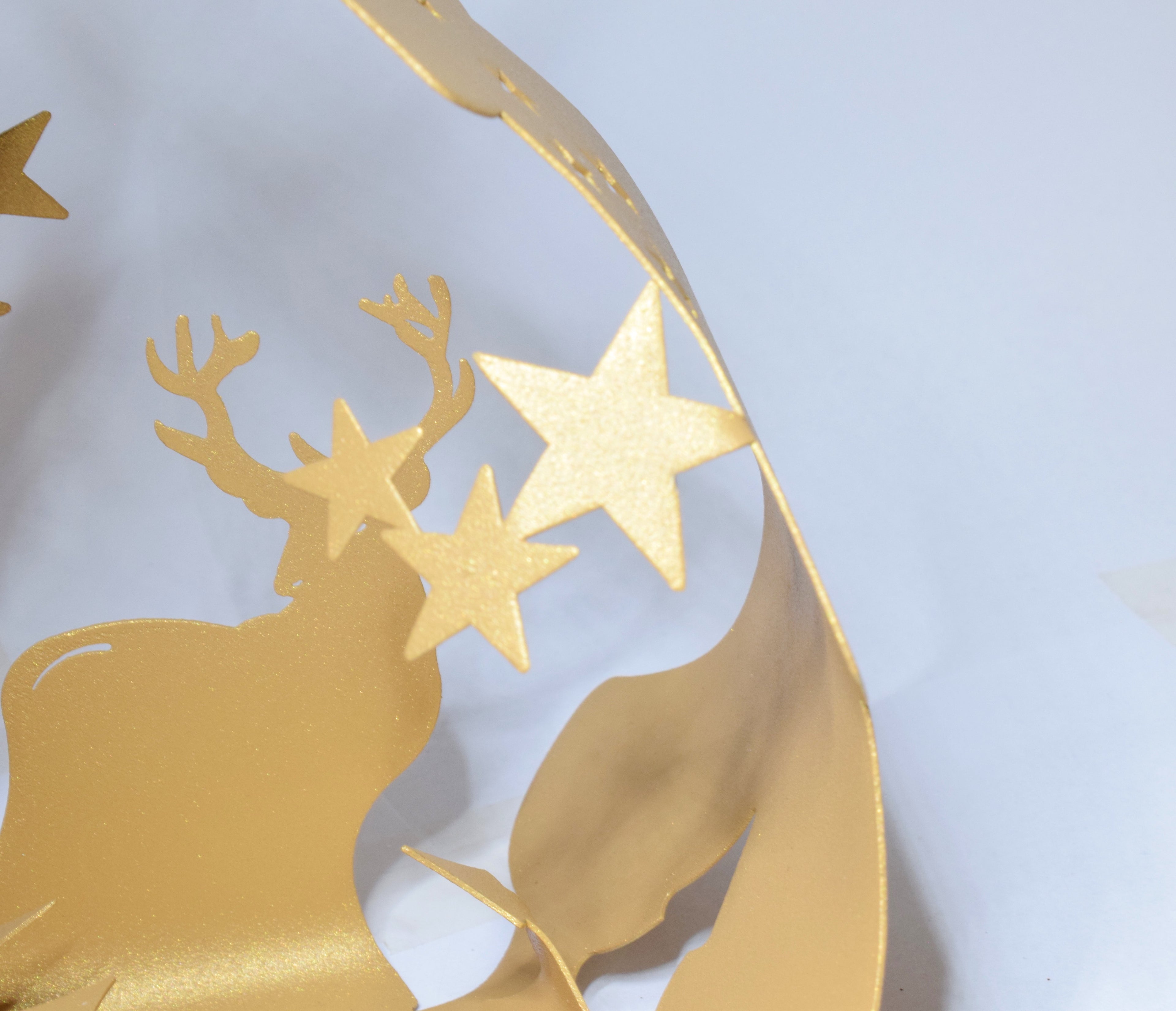 Portacero per lumino piccolo Natalizio - in acciaio tagliato a laser realizzato in varie colori e dimensioni