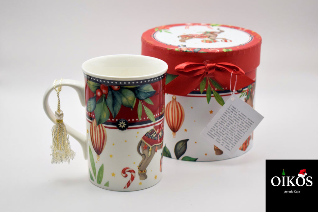 MUG Natalizio in porcellana con Box CM. 12X11