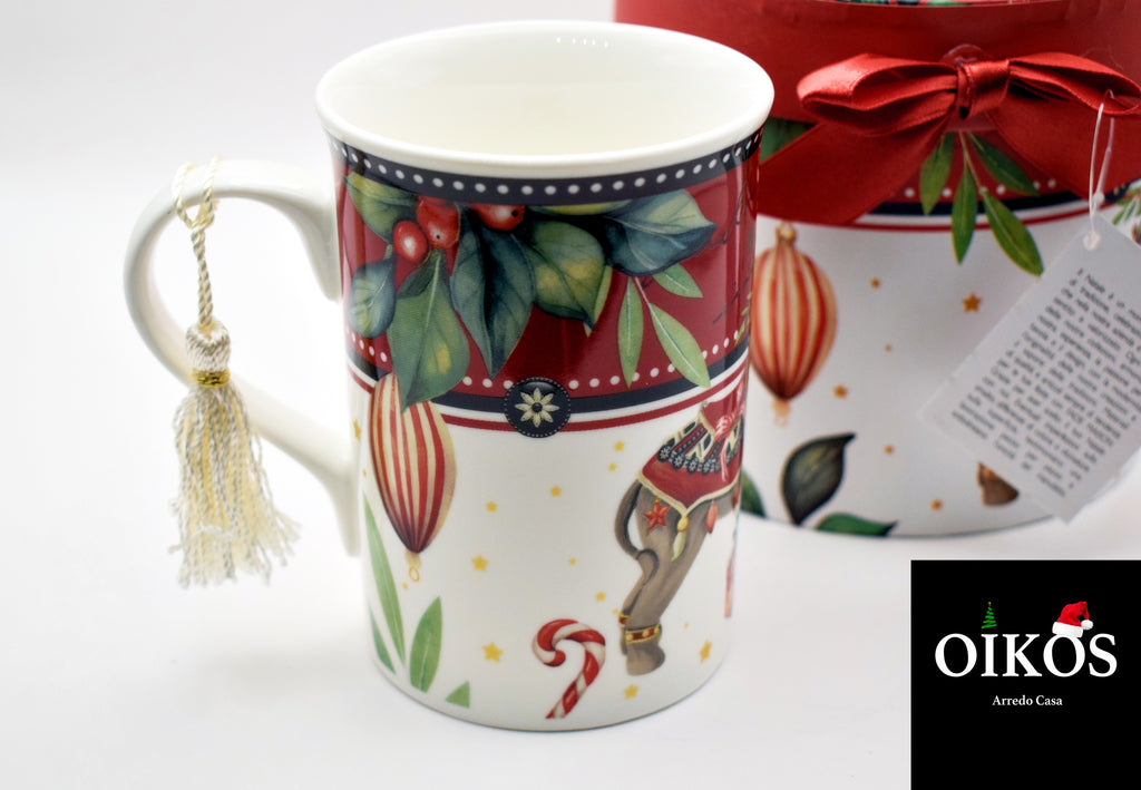 MUG Natalizio in porcellana con Box CM. 12X11