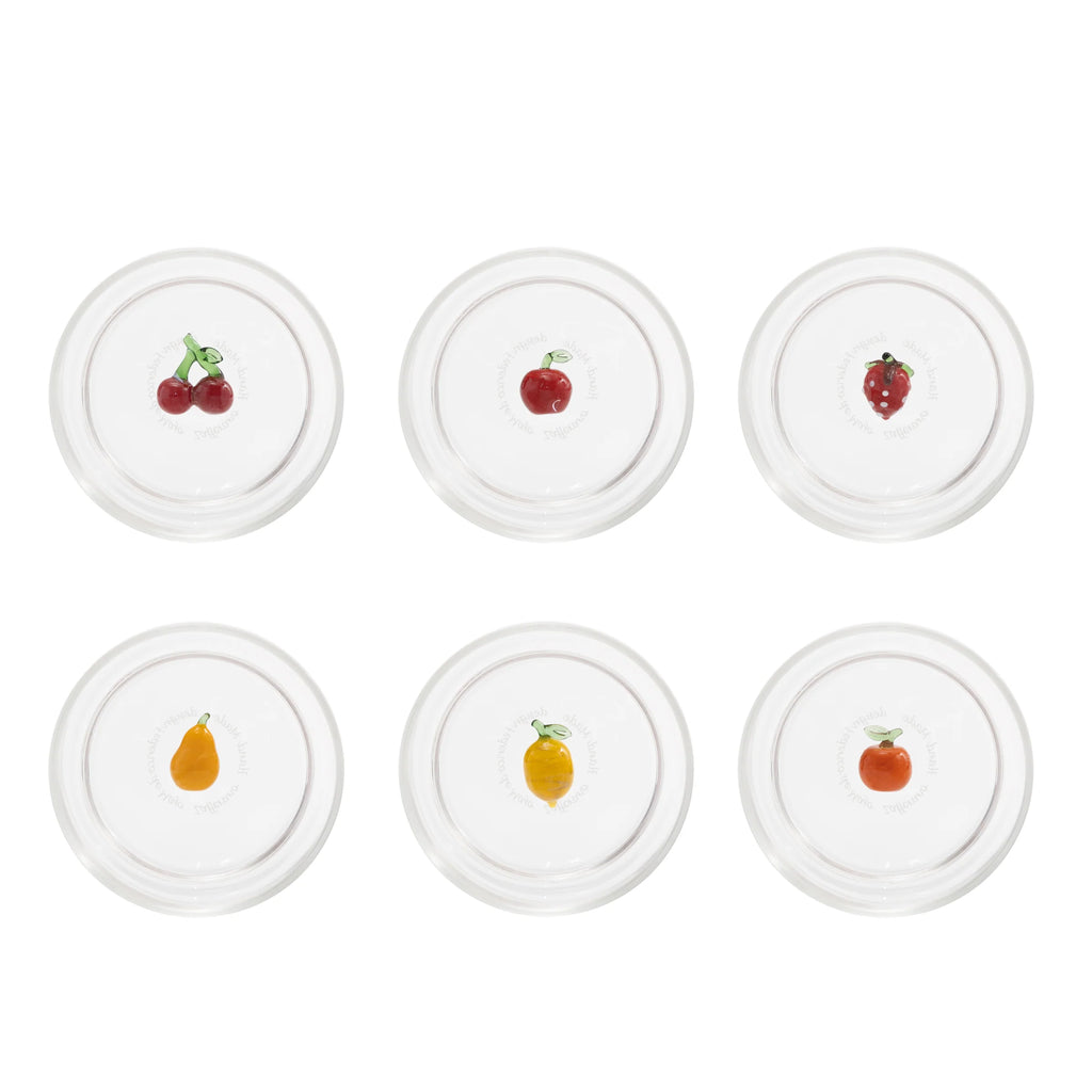 Set da n° 6 Bicchieri acqua tumbler  TECA FRUTTA originali Zafferano
