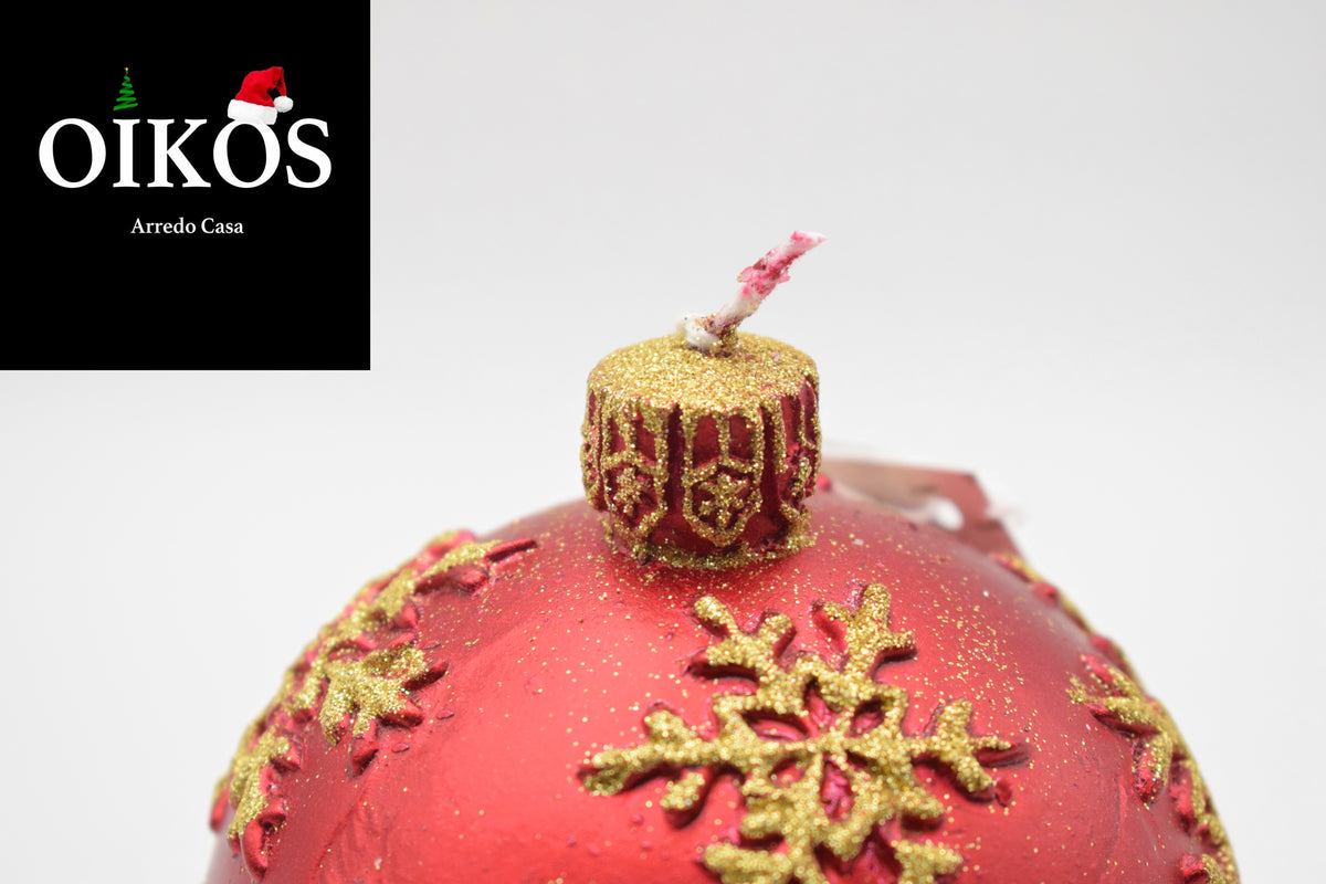 Candela Natalizia a forma di sfera albero di natale diam. 9- dettagli rifiniti a mano
