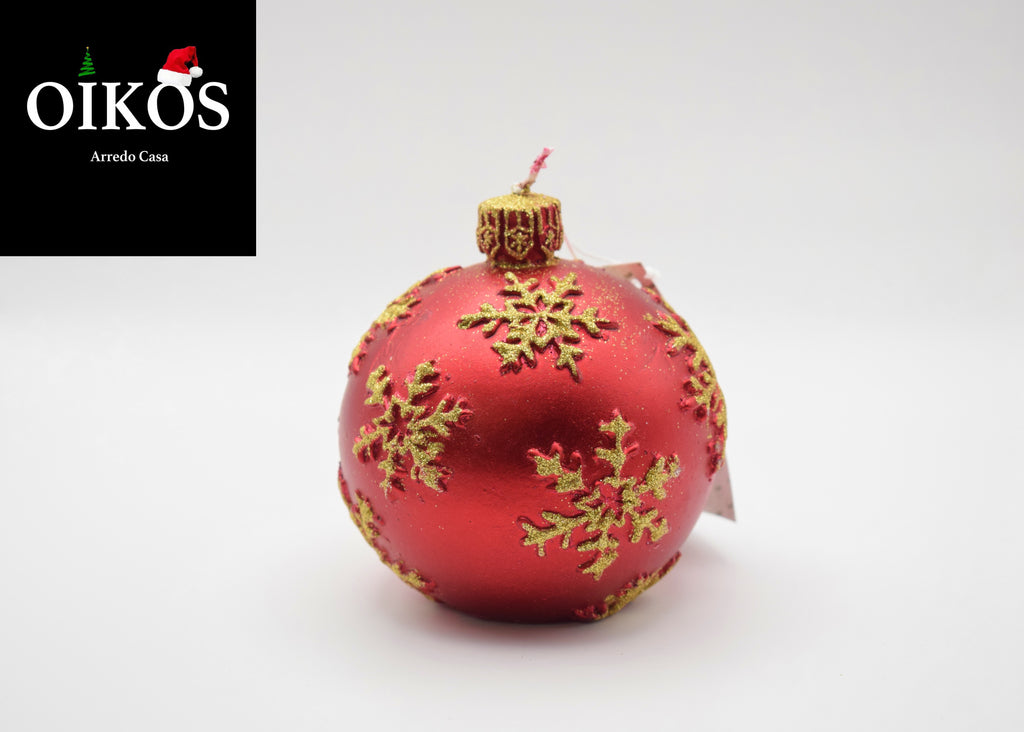 Candela Natalizia a forma di sfera albero di natale diam. 9- dettagli rifiniti a mano