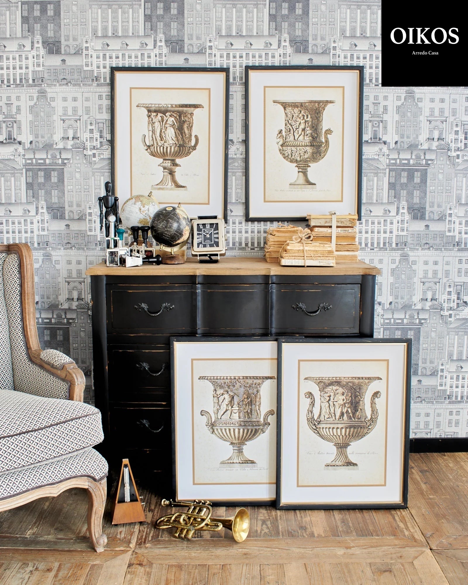 Stampa con cornice in legno Classical VASI - prezo cad. scegli la tua preferita