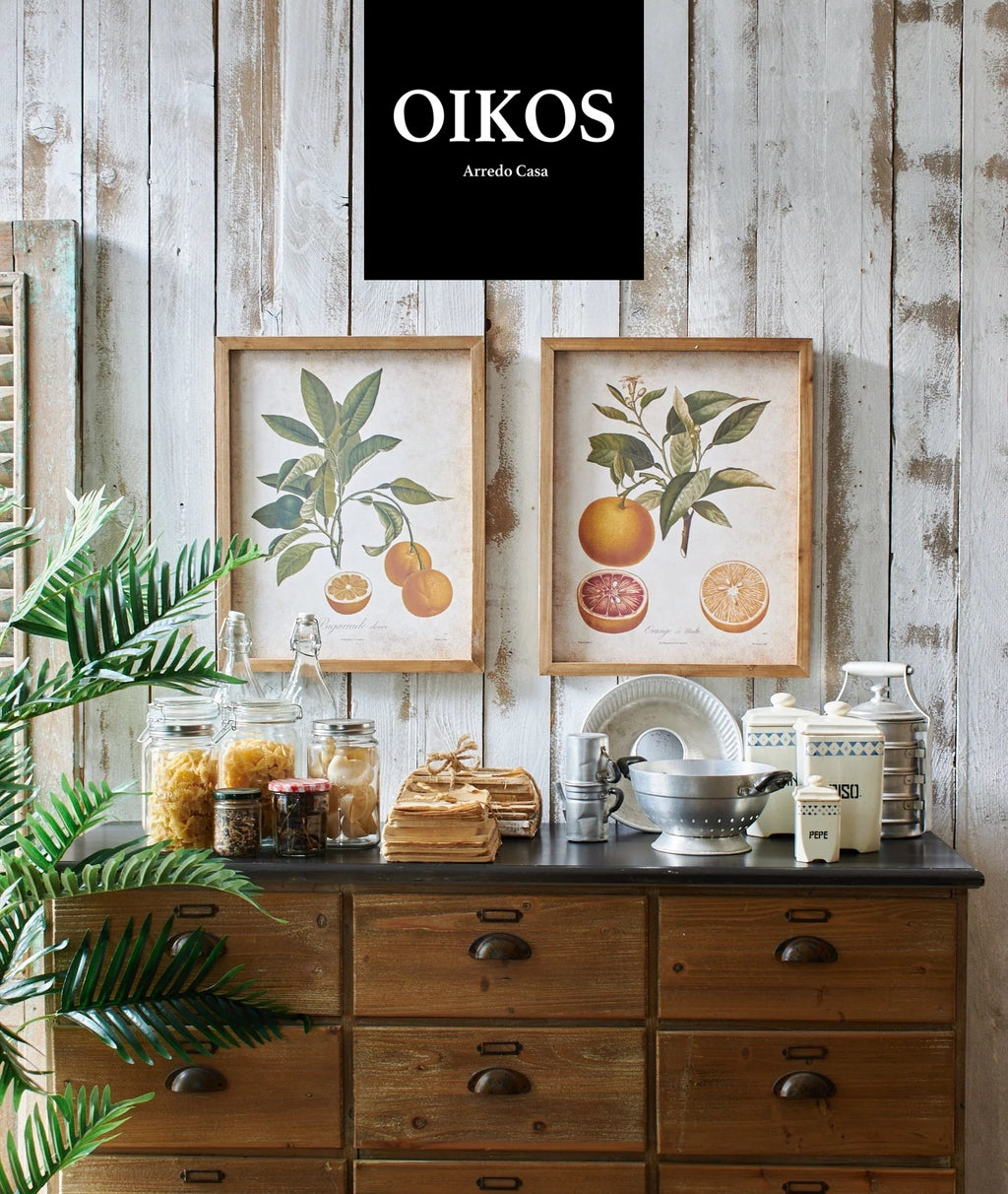 Stampa con cornice in legno Agrumi - scegli la tua preferita