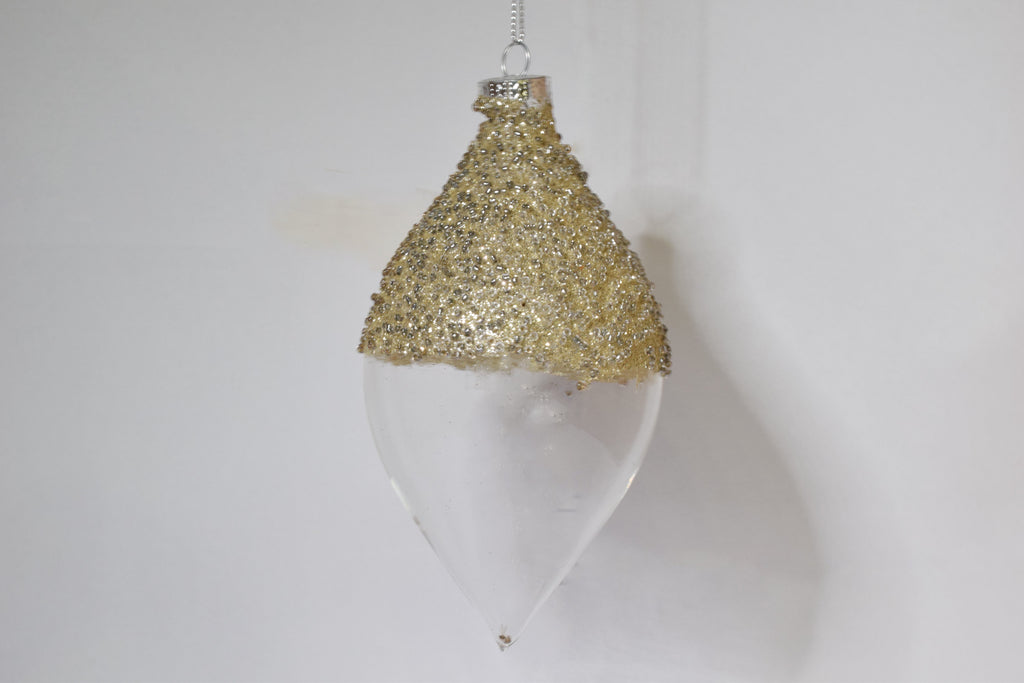 SET n° 3 Palline per Albero di Natale in vetro soffiato e decoro brillantinato in rialzo - diam. 8 cm 5 € cad.